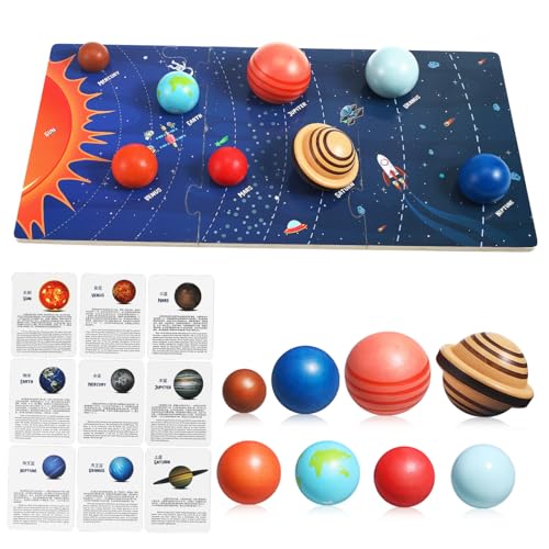 KOMBIUDA Solar System Puzzle Für Junge Mädchen Planeten Holzpuzzle Lernspielzeug Für Vorschulkinder Stabiles Und Leicht Verstaubares Modell des Sonnensystems Für Kreative KOMBIUDA Solar System Puzzle Für Junge Mädchen Planeten Holzpuzzle Lernspielzeug Für Vorschulkinder Stabiles Und Leicht Verstaubares Modell des Sonnensystems Für Kreative von KOMBIUDA