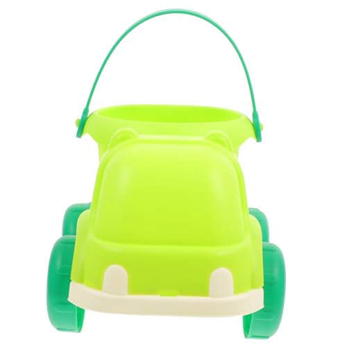 KOMBIUDA Strand Spielzeugauto Eimer Graben Tragbarer Spielzeugeimer Sommer Strand Eimer Auto Mit Kleinem Eimer Strand-Truck-Spielzeug Sandauto-spieleimer Strandwagen Weiches Gummi Green von KOMBIUDA