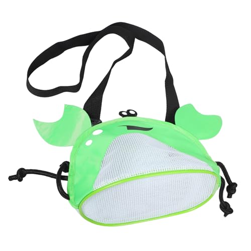 KOMBIUDA Strandtasche Muscheltasche Spielzeugtasche für den Strand Shell-Tasche Kinder Muschel Tasche Muscheln sammeln Tasche Strandspielzeugtasche Mesh Taschen für Krabben PVC Light Green von KOMBIUDA