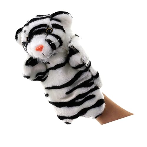 KOMBIUDA Tiger Marionette Puppen für Kinder Tierkopf Handpuppe Puppenspielzeug Rollenspiel Handpuppe Cartoon-Tierpuppe Geschichte erzählende Marionette Handpuppe für Kinder von KOMBIUDA