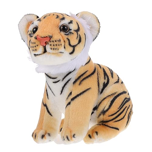 KOMBIUDA Tiger Plüschtier Frosch Lebewesen plüsch Tiger Kuscheltiger Tiger Dekoration Tiger Plüsch Ornament tierische Plüschtierverzierung Tiger Plüschpuppe PP Baumwolle von KOMBIUDA