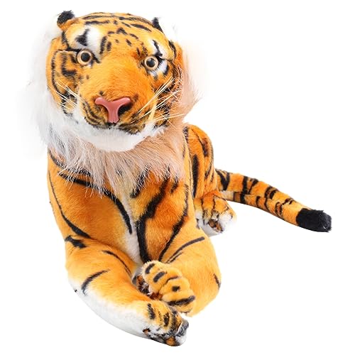 KOMBIUDA Tigerpuppe ausgestopftes Tierspielzeug Simulation Tiger mit Tieren gefüllte Puppen Tiger Orange von KOMBIUDA