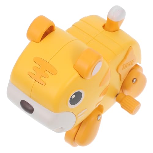 KOMBIUDA Tigerspielzeug Zum Aufziehen Roboter Auto Haustier Welpe Zappeln Hundespielzeug Puzzle Süßes Tierspielzeug Uhrwerk Tierspielzeug Aufziehspielzeug in Tierform Yellow Abs von KOMBIUDA