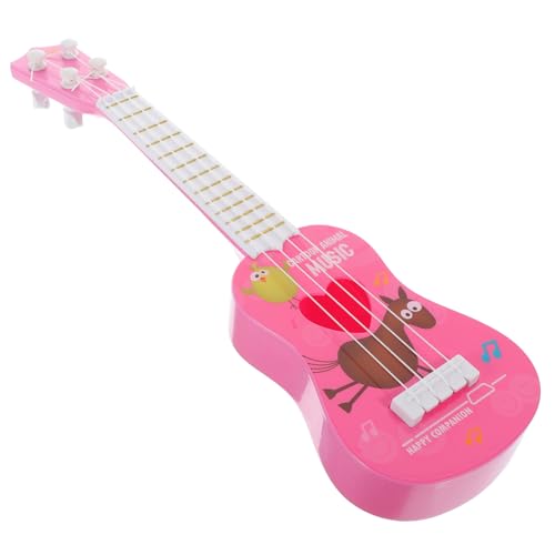 KOMBIUDA Ukulele für kinderinstrumente musikinstrumente e Gitarre kindergitarre Guitar for Kleinkind Musikinstrument Gitarre für Anfänger Plastik Rosa von KOMBIUDA