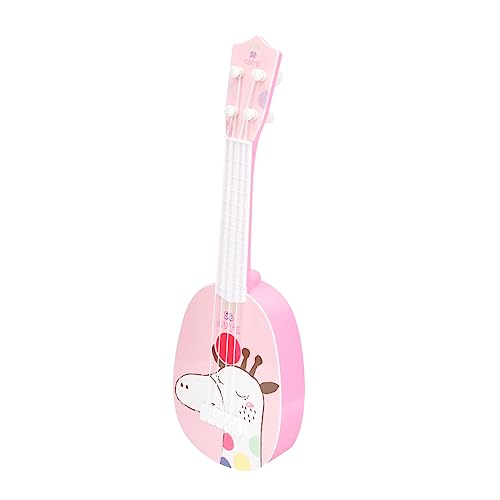 KOMBIUDA -Ukulele kinderinstrumente musikinstrumente Music Instruments for Funny Toys Fun Toy Instrumente für Plastikinstrument Gitarrenmodell Abs Rosa von KOMBIUDA