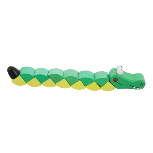 KOMBIUDA Pädagogisches Drehbares Alligator-Spielzeug Aus Holz Kreative Problemlösungsblöcke Für Kinder Sensorisches Spiel Für Kleinkinder von KOMBIUDA