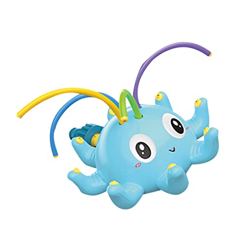 KOMBIUDA Wasserspielzeug Oktopus Sprinkler Wassersprühspielzeug Wassersprinkler Für Wassersprinkler Sprinklerspielzeug Für Kleinkinder Sommerspielzeug Blue Plastik von KOMBIUDA