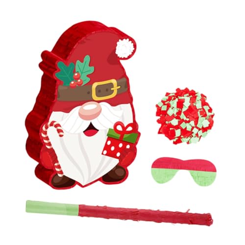 KOMBIUDA Weihnachtliche Pinata mit Weihnachtswichtel-motiv Inklusive Schlagstab und Augenbinde Robuste Karton-deko für Gemeinschaftspartys zum Hängen und Befüllen mit Süßigkeiten KOMBIUDA Weihnachtliche Pinata mit Weihnachtswichtel-motiv Inklusive Schlagstab und Augenbinde Robuste Karton-deko für Gemeinschaftspartys zum Hängen und Befüllen mit Süßigkeiten von KOMBIUDA