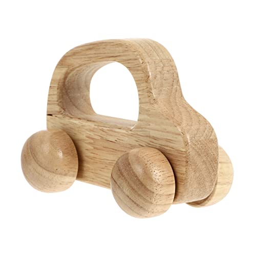 KOMBIUDA hält Auto Teething Toys lernspielzeug Greifling für Babys Krabbel Handbetriebenes Spielzeugauto Spielzeugfahrzeug aus Holz Kleinkind Schiebeauto von KOMBIUDA