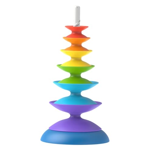 KOMBIUDA interaktive Spiele Spielzeug für Kinder Toys Kinder spielsachen Regenbogenring Babyspielzeug Kreisspielzeug stapeln Stapelspielzeug Kinderspielzeug Plastik Colorful von KOMBIUDA