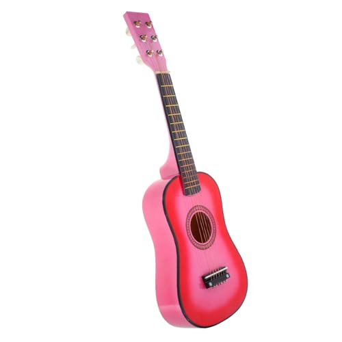 KOMBIUDA kleine Gitarre musikinstrumente Musik Instrumente spielzeuge für Kinder Music Instruments spielsachen für Kinder Anfänger Gitarre Holzgitarren-Ukulele Gitarren-Spielzeug Linde Rosa von KOMBIUDA