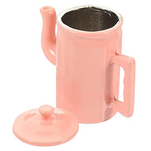 KOMBIUDA puppenhaus wasserkocher Puppenhausmöbel Spielzeug Mini-Küchengerät Miniaturküche puppenstubenmöbel Dollhouse Furniture Wasserkessel Mini-Kaffeekanne Mini-Wassertopf Rosa von KOMBIUDA