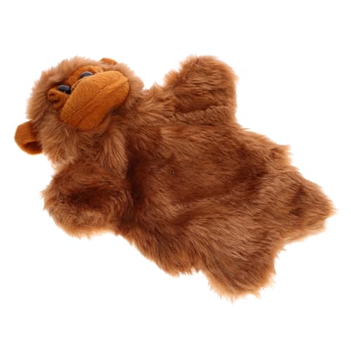 Orang-Utan-Tierhandpuppe Puppen kinderpuppe hühner Puppentheater kinderspielzeuge tierische Handpuppe Tierpuppe Handpuppen für Babys Bär Handpuppe Plüsch Brown KOMBIUDA von KOMBIUDA