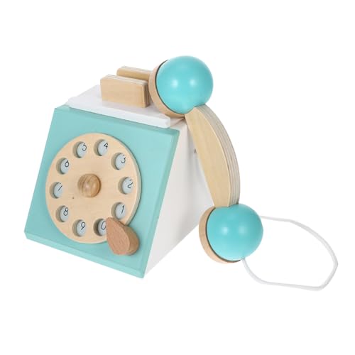 antikes Telefon kindertelefon Kinder Telefon Educational Toys Spielzeug Telefon Vintage Telefon Telefonspielzeug aus Holz Telefonspielzeug für Kinder Retro-Holztelefon hölzern Weiß KOMBIUDA von KOMBIUDA