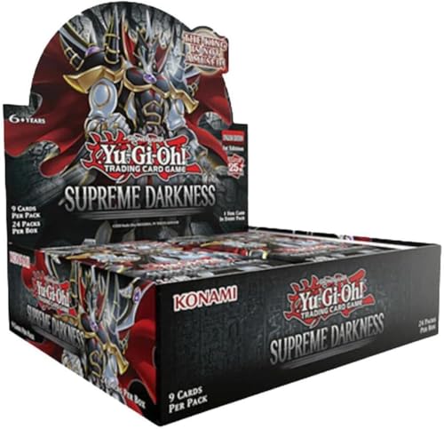 KONAMI YuGiOh Supreme Darkness Trading Card Game 1st Edition Booster Packs - 24 Packs mit je 9 Karten für insgesamt 216 Sammelkarten von KONAMI