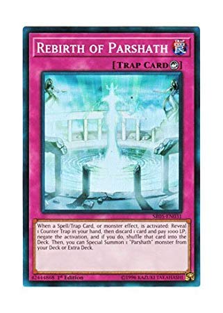 YU-GI-OH! Englische Version SR05-EN031 Rebirth of Parshath Pacias of Ringo (Super Rare) 1. Auflage von KONAMI