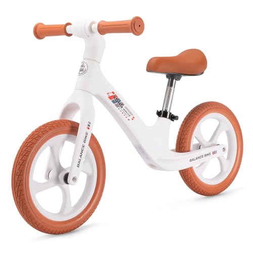 KONG MING CAR Kinder Laufrad – 12 Zoll Balance Bike für Kinder von 2-6 Jahren, Höhenverstellbar mit Fußstütze, Ergonomischem Sattel und Pannensicheren Rädern, Bis zu 35kg von KONG MING CAR