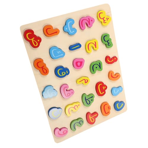 KONTONTY Puzzles Für Kinder Vorschul-lernspielzeug Alphabet-Puzzle-Spielzeug Holzpuzzle-Set Kinderspielzeug von KONTONTY