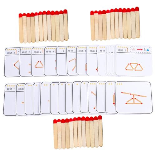 1 Satz Desktop- Puzzle rätselbuch gehirn Training Denkspielzeug Puzzles für Kleinkinder im Alter von 2-4 Jahren Lernspielzeug für ab 3 Jahren hölzern KONTONTY von KONTONTY