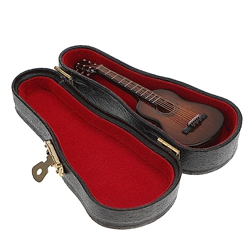 1 Satz Gitarrenmodell Kleinkind Gitarre Mini-Gitarren- Musical Auto Klassische Gitarre Classical Guitar winzige Gitarre Miniatur-Gitarren- Plastik Coffee KONTONTY von KONTONTY