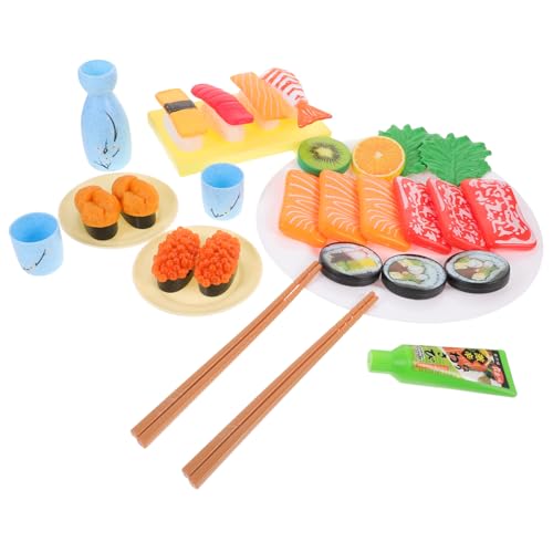 1 Satz Sushi-Simulation Sushi Platte Sushi Teller zubehör für Sushi Sushi-Dekoration Sushi-Accessoire Mini- -Küchenzubehör winziges Lebensmittelmodell Mini-Sushi- Plastik KONTONTY von KONTONTY