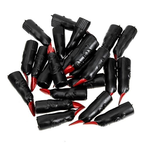 24St gefälschte Fingerkuppen Fingernagel Krallen Hexenzubehör Halloween Finger Halloween Scherzartikel Halloween-Hexenfinger falsche Finger Plastik Black KONTONTY von KONTONTY