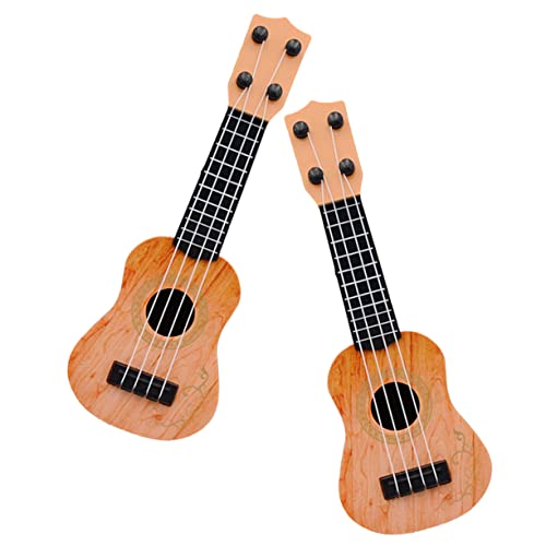 KONTONTY Pädagogische Ukulele Für Jungen Und Mädchen 2 Stück Mini-Ukulele Spielzeug Sichere Gitarre Aus Kunststoff Für Die Dekoration Im Kinderzimmer von KONTONTY