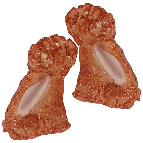 2st Simuliertes Steak Künstlicher Schnee Gefälschter Halloween-Knochen Spielzeugnahrung Rippen Requisitenspielzeug Probieren Künstliche Nahrung Rippen-Modell PVC KONTONTY von KONTONTY