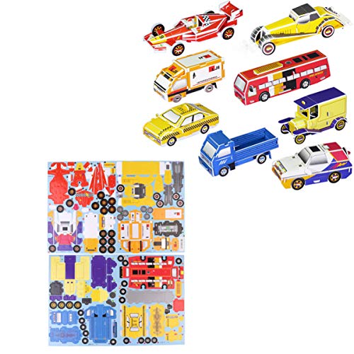 KONTONTY 3D-papierpuzzle Automodell Spielzeug Für Jungen 8 Verschiedene Pädagogisches Papierpuzzle Für Jungen Und Mädchen von KONTONTY