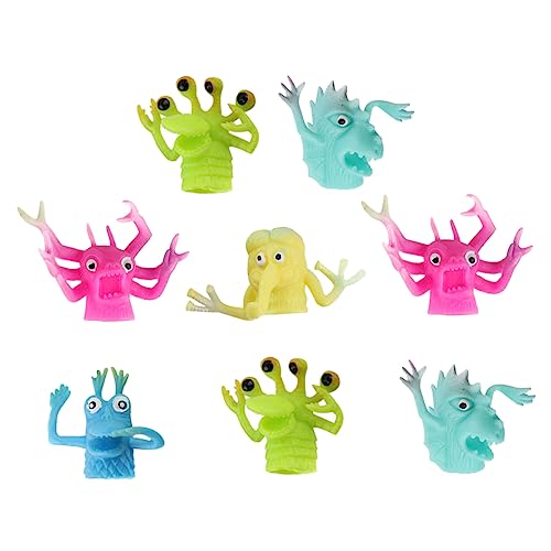 8St Puppenhandschuhe fingerpuppen Finger Puppets Handpuppen-Set spielwaren draußen kinderf stichspiel gobli Kleinkindspielzeug lustige Fingerspielzeuge Fingerkobold-Spielzeug KONTONTY von KONTONTY