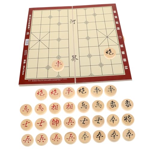 KONTONTY 1 Box Chinesisches Schachbrett Chinsee Schach Schachbrett Faltschach Faltschachbrett Schachholz Faltschachbrett Holz Schachbrett Chinesische Dame Brettspiel China von KONTONTY