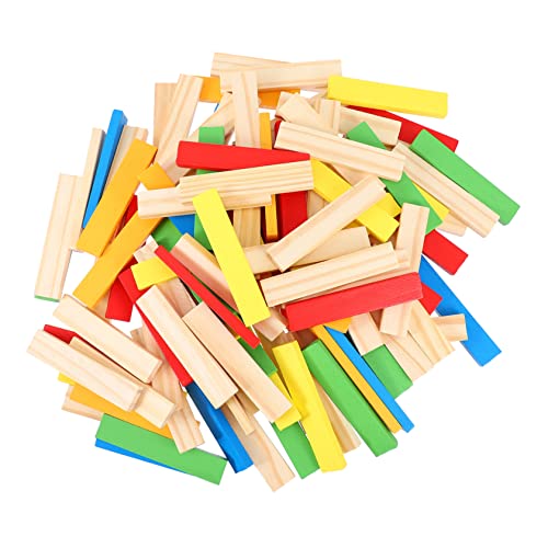 KONTONTY 1 Holzblock BAU Spielzeug Lernspielzeug für Kinder Montessori-Lernspielzeug rätselbuch Kinder kinderpuzzle interessante Bausteine Kinder bausteine ​​Spielzeug hölzern Colorful von KONTONTY