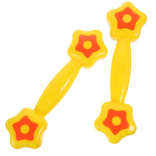 KONTONTY 1 Paar Fitnessspielzeug Für Kleinkinder Griff Hantel Kleines Hantelspielzeug Trainingsspielzeug Für Kleinkinder Beruhigendes Babyspielzeug Abs Yellow von KONTONTY