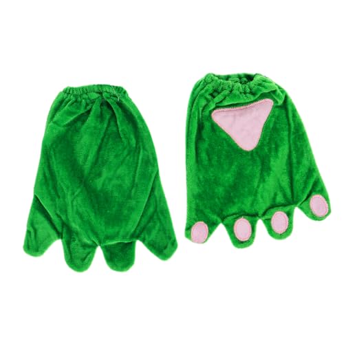 KONTONTY 1 Paar Krallenhandschuhe Tiere Kostüme Frosch Halloween Kostüme Bekleidung Kostüme Für Halloween Kostüm Für Halloween Stofftier Handschuhe Grüner Stoff von KONTONTY