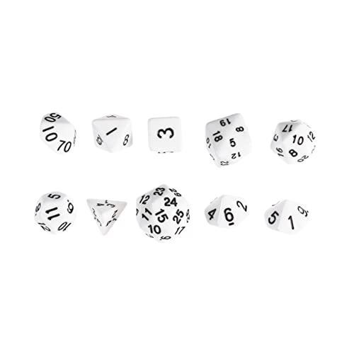 KONTONTY 1 Pcs Brettspiele Facettenreicher Würfel Digital Dice White White von KONTONTY