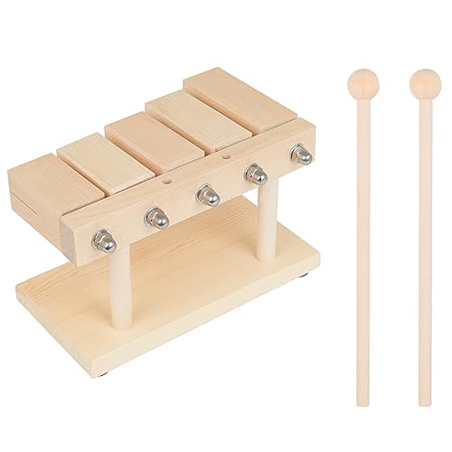 KONTONTY 1 Satz 5 Ton Bangzi Chinesisches Blockspielzeug Freizeitspielzeug Für Musiklehrmittel Holzblockinstrument Musikspielzeug Kinderinstrument Aus Metall von KONTONTY