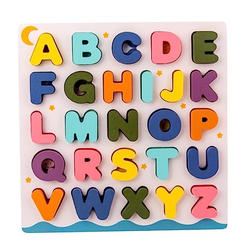 KONTONTY 1 Satz Alphabet Blöcke Puzzle Spielzeug Für Kinder Tylonal 3D Buchstaben Puzzles Für Kleinkinder Kinderblöcke Kinderspielzeug Steckpuzzles Lernspielzeug Bausteine ​​Für von KONTONTY