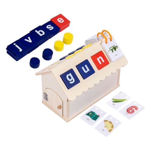 KONTONTY 1 Satz Alphanumerisches Spiel lernspiel kinderzimmer Sprachförderung- kinderspielzeug Kindererziehungsspielzeug Buchstabenblock für Holz von KONTONTY