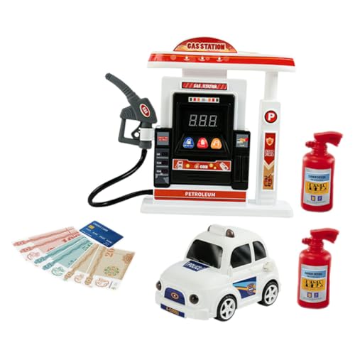 KONTONTY 1 Satz Autospielzeug für interaktives interactive toys wheinatsgeschenke auto puppenwagen Fahrzeug Miniatur-Tankstellendekoration Plastik Weiß von KONTONTY