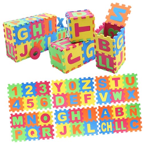 KONTONTY 1 Satz Bodenpuzzle mit Zahlen Schaumstoff-Puzzlematte für Kinder Schaumfliesen für Fußböden Schaumstofffliesen spaß geldschrank teppiche fußmatte Spielmatte Puzzle-Bodenmatte Eva von KONTONTY