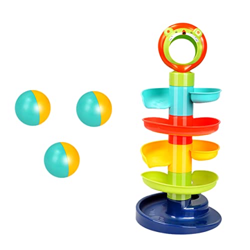 KONTONTY 1 Satz Bunter Turm Frühpädagogisches Babyspielzeug Kugelbahnspielzeug Mint-lernspiele Kugellaufspielzeug Aktivitätsspielset Für Kleinkinder Lernspielzeug Für Kinder Plastik von KONTONTY