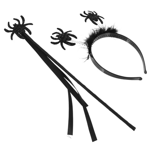 KONTONTY 1 Satz Cosplay-zubehör Fledermaus-cosplay-kostüm Maskerade-haarband Fledermauskopf Boppers Karnevalsparty Zubehör Neuartiges Haarband Spinnenhaarreifen Stirnband Kunstfedern von KONTONTY