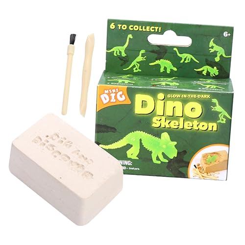 KONTONTY 1 Satz Dinosaurier-Spielzeug Ausgrabungssets Für Edelsteine Archäologisches Spielzeug Ausgrabungsset Für Dinosaurierschädel Dinosaurier-archäologie-kit Dino-ausgrabung Green Bambus von KONTONTY