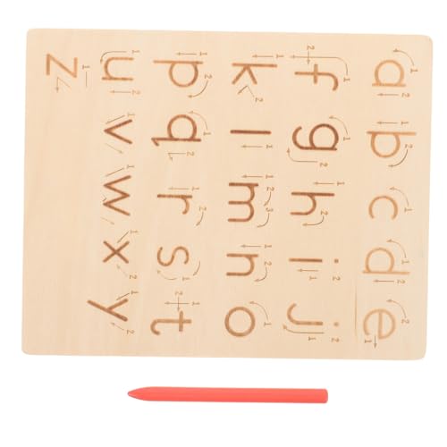 KONTONTY 1 Satz Früh Pädagogisch Zeichenbrett Für Kinder Lehrreich Alphabet Rechtschreibtafel Zeichenbrett Für Buchstaben Zeichentafeln Für Alphabete Pädagogisches Alphabetbrett Holz von KONTONTY