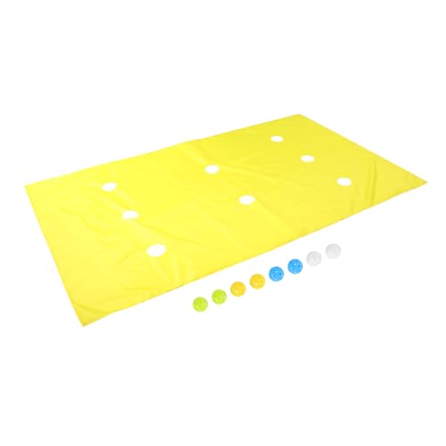 KONTONTY 1 Satz Höhlenplane-spielmatte Lochplanenmattenspiel Hole-tarp-Spiel Teambuilding-Spiele Teambuilding-übungsaktivitäten Lochplanenmatte Für Teambuilding Laufmatte Polyester Yellow von KONTONTY