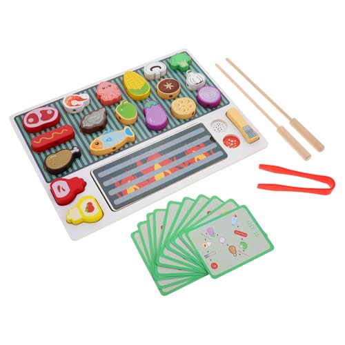 KONTONTY 1 Satz Holzgrill Set Für Grill Spielset Küche Rollenspiel Simulation Grill Kochen Spielspielzeug Kinderspielzeug Kinderspielhaus von KONTONTY