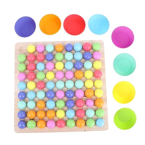 KONTONTY Regenbogen Holz Puzzle Frühen Bildung Spielzeug Für Kinder Interaktive Holz Perle Spiel Eltern-Kind Spielen von KONTONTY