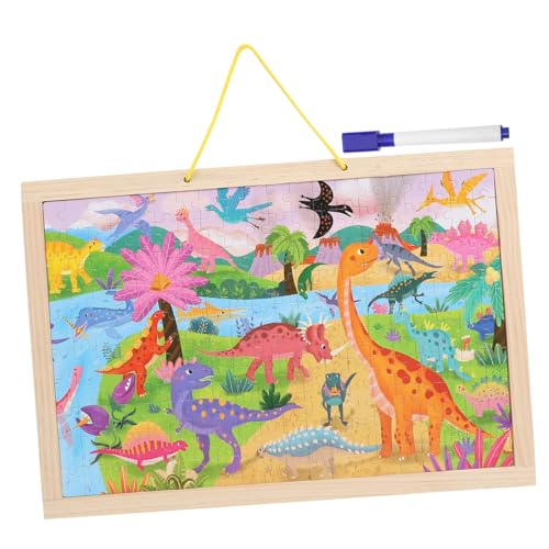 KONTONTY 1 Satz Holzpuzzles Für Kleinkinder Kinderpuzzle Kinderpuzzles Lustiges Spielzeug Meerestierspielzeug Puzzle In Tierform Zeichenpuzzlespielbrett Cartoon Puzzlespielzeug von KONTONTY