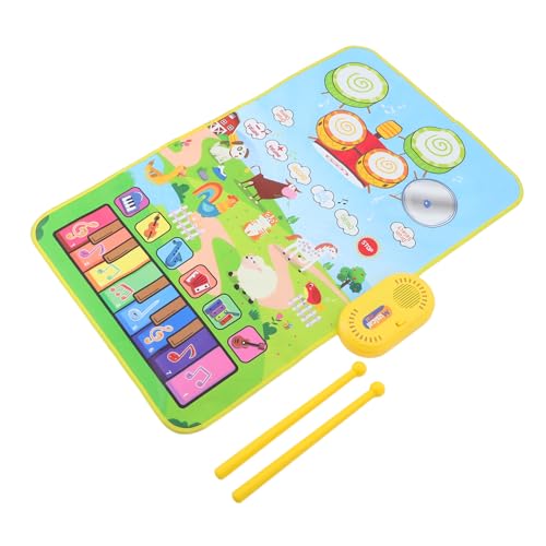 KONTONTY 1 Satz Jazz-schlagzeugmatte Für Kinder Musikmatte Kinder Tastaturmatte Für Klavier Musikmatte Für Babys Matte Für Musikinstrumente Trommeldecke Musik-spielunterlage Polyester von KONTONTY