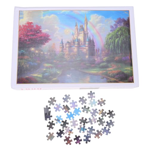 KONTONTY 1 Satz Kinderpuzzle Zappeln Rätsel Vorbau-Kits Besetztes Brett Für Kleinkinder Schwimmbad Geode Wissenschafts-kit Papierpuzzle-Landschaft Buntes Puzzle von KONTONTY